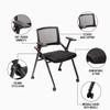 Triton Folding 8 Poker Chairs with Wheels  Cushioned Seat, Soft Padded Armrests, Heavy Duty Frame & Smooth Mobility  Foldable Space Saving Chair for Poker Nights, Events, and Game Room Seating view 4