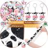 Chunful 148 Pcs Cow Party Favors Include Cow Print Gift Bag Cute Keychain Elastic Silicone Bracelets Animal Stickers for Birthday Party Supplies view 4