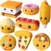 Zhanmai 8 Pcs Slow Rising Toys Food Foam Stress Toys in Hot Dog Cake Bread Smore Pizza Biscuit Donut for Teens Adults Anxiety Stress Relief(Snack Style) view 1