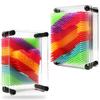 ZJMZZM 3D Pin Art Toy  Unique Rainbow Plastic Pin Art Board for Kids3.7 * 5 inch 3D Pin Impression Sculpture Needle Toys to Inspire Imagination and Creativity for Children (Small) view 1