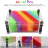 ZJMZZM 3D Pin Art Toy  Unique Rainbow Plastic Pin Art Board for Kids3.7 * 5 inch 3D Pin Impression Sculpture Needle Toys to Inspire Imagination and Creativity for Children (Small) view 2