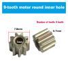 MANHONG Electric Small Motor 1 Piece of DC Motor Gear Metal Gear Pinion 9T Tooth Metal Gear Suitable for RC Model Fan Household Appliance Tool Toy Connector view 2