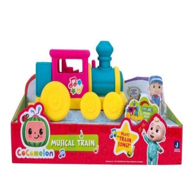 CoComelon Official Musical Vehicle Collection - School Bus, Family Fun Car, Alphabet Train & Tractor Toys