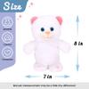 Hopearl Talking Kitty Singing Cat Repeats What You Say Walking Electric Interactive Animated Toy Speaking Plush Buddy Gifts for Toddlers, White, 8'' view 2