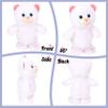 Hopearl Talking Kitty Singing Cat Repeats What You Say Walking Electric Interactive Animated Toy Speaking Plush Buddy Gifts for Toddlers, White, 8'' view 3