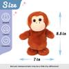 Hopearl Talking Singing Monkey Repeats What You Say Walking Electric Interactive Animated Toy Speaking Plush Buddy Gifts for Toddlers, Brown, 8.5'' view 2