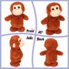 Hopearl Talking Singing Monkey Repeats What You Say Walking Electric Interactive Animated Toy Speaking Plush Buddy Gifts for Toddlers, Brown, 8.5'' view 3