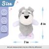 Hopearl Talking Schnauzer Singing Dog Repeats What You Say Puppy Walking Electric Interactive Animated Toy Speaking Plush Buddy Gifts for Toddlers, Gray, 8'' view 2