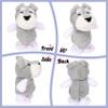 Hopearl Talking Schnauzer Singing Dog Repeats What You Say Puppy Walking Electric Interactive Animated Toy Speaking Plush Buddy Gifts for Toddlers, Gray, 8'' view 3