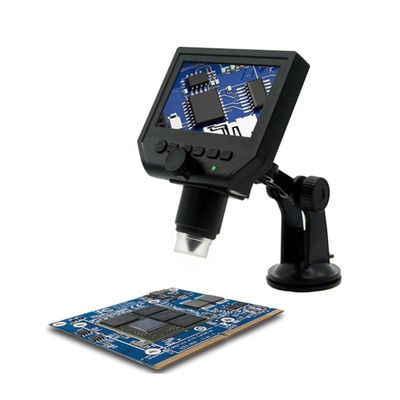Lab Microscope Slides Digital 1200X Microscope Electronic 4.3/7 Inch HD LCD Display 1-1200X Adjustable Magnifier Tool G600 Microscope Parts (Color : 600X Flexiblebracket)
