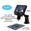 Lab Microscope Slides Digital 1200X Microscope Electronic 4.3/7 Inch HD LCD Display 1-1200X Adjustable Magnifier Tool G600 Microscope Parts (Color : 600X Flexiblebracket) view 2