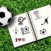 100PCS Soccer Stickers for Scrapbooking, Vinyl Waterproof Stickers for Water Bottles, Soccer Team Gifts for Kids Teens, Christmas Stocking Stuffers for Kids Boys Girls view 3