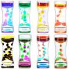 Liquid Motion Bubbler Timer Pack of 8 Great Desktop Colorful Hourglass Liquid Bubbler Small Calming Relaxing Toys Sensory Anxiety Autism ADHD Fidget Toys view 1