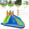 OLAKIDS Inflatable Water Slide, Kids Bounce House with Slide Climbing Wall Splash Pool, Outdoor Jumping Castle Inflatable Obstacle Course with Carrying Bag Repairing Kit Stakes 480W Blower view 4