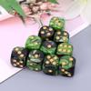 10 PCS/Set D6 Black Green Dice Round Edges Dices Home Toys KTV Bar Nightclub Entertainment Tools(Blue) view 2