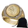 ShengXia Carved Indians Morgan US Coin Rings/Nickel Handcraft Rings/Morgan Dollars Rings for Husband/Friends+KaiKBax Bag Gift 8 view 1