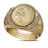 ShengXia Carved Indians Morgan US Coin Rings/Nickel Handcraft Rings/Morgan Dollars Rings for Husband/Friends+KaiKBax Bag Gift 8 view 3