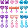 Hicarer 9 Pairs Girls Clip on Earrings Pretend Princess Play Earrings Jewelry Set (Lovely Colors) view 1