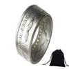 ShengXia Funny Liberty Morgan US Coin Rings/Nickel Handcraft Rings/Morgan Dollars Rings for Husband/Friends+KaiKBax Bag Gift 12 view 1
