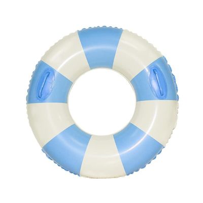 Large Swim Ring with Handles for Kids Adults,35 Inch Classic Striped Pool Inner Tubes,Inflatable Pool Floats,Float Naked,Pool Floaties Adult Size for Summer Pool Party Beach,Blue