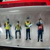 1/50 Scale Construction Workers Figure, 6pcs Building Worker Doll Scene Props Fit for CAT Truck Cars Vehicle (Blue) view 4