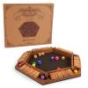 WOOD CITY Shut The Box Game Wooden for 6 Players, Close The Box Math Game for Kids Adults with 16 Dice, 6 Way Tabletop Quick Board Game for Family Friends 3+ Years Old in Classroom, Party or Pub view 1
