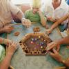 WOOD CITY Shut The Box Game Wooden for 6 Players, Close The Box Math Game for Kids Adults with 16 Dice, 6 Way Tabletop Quick Board Game for Family Friends 3+ Years Old in Classroom, Party or Pub view 2