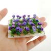 NWFashion 40PCS Miniature Colorful Flower Cluster Groups Grass Tufts Miniature Static Scenery Model (Purple) view 3