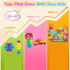 Anbalulu Magnetic Tiles 100PCS with 2 Cars, STEM Educational Building Blocks for Kids Ages 3-9, Magnet Construction Toys Gift for Toddlers view 3