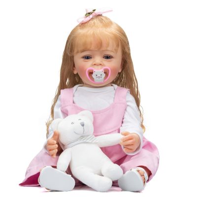 iCradle Lifelike Reborn Baby Doll 22 Inch Realistic Newborn Baby Dolls Handmade Doll Soft Vinyl Silicone Full Body Baby Dolls Washable Gifts for Kids
