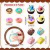 Chivao 13 Pcs Fake Bread with Basket Artificial Food for Display Photo Props Realistic Bread Toy Set Simulation French Loaf Faux Pastries Food Model for Bakery Home Kitchen Decoration(Donuts) view 3