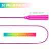 Aneco 30 Pack Kids Jump Rope Set 7.3 Feet Outdoor Jump Ropes Colorful Kids Jumping Ropes Great Sports Activities Birthday Party Favors Gifts view 2