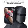 Baby Backseat Mirror, Safety Monitoring Baby Car Mirror Large Viewing Angle Easy Tightening Acrylic+ABS 360 for view 3