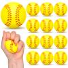 Minatee 12 Pieces Mini Softballs Stress Balls, 2.5' Softball Foam Sports Balls Party Favors Small Squeeze Anxiety Bulk Ball Valentine Birthday Gift, School Carnival Party Favors Supplies view 1