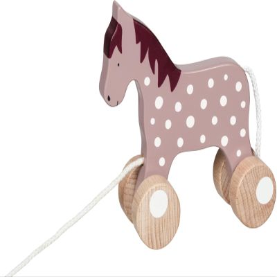 Goki 54865 Animal Drag, Horse, Lifestyle Mauve Baby Dolls, Multicoloured