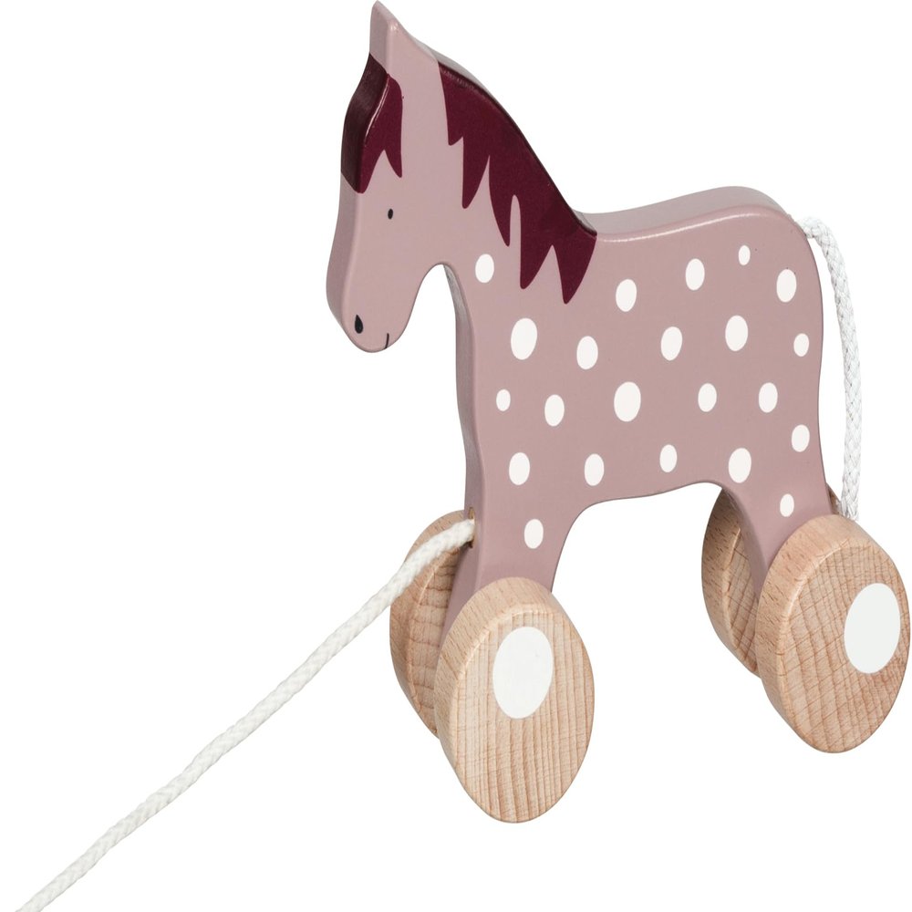 Goki 54865 Animal Drag, Horse, Lifestyle Mauve Baby Dolls, Multicoloured