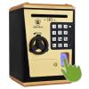 Lyght Mini ATM Savings Bank for Real Money, Electronic Voice Piggy Banks, Fingerprint Password, Kids Safe Box, Cool Stuff Gift for Boys and Girls Pink (Golden) view 1