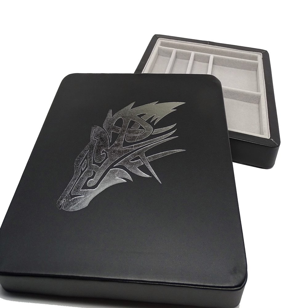 Adventure Box - Combination Dice Tray and Storage Case with Magnetic Lid (Wolf)