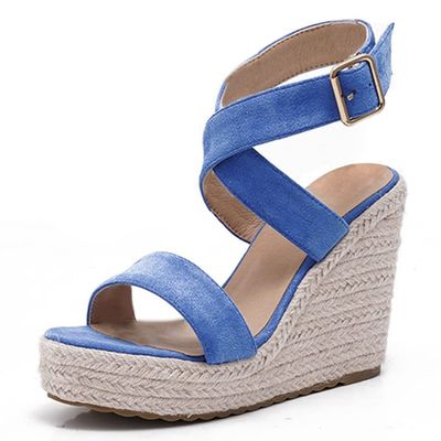 ZBYY Women's Platform Sandals Summer Wedge Ankle Strap Open Toe Sandals Wedge Heels Casual Beach Platform Dress Sandals