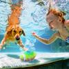 Hiboom Swimming Pool Football, 9.6 Inch PVC Rainbow Colorful Waterproof Football for Boy Girl, Swimming Pool Diving Toys for Underwater Game Party, Outdoor Footballs Beach Games for Adults and Family view 2