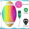 Hiboom Swimming Pool Football, 9.6 Inch PVC Rainbow Colorful Waterproof Football for Boy Girl, Swimming Pool Diving Toys for Underwater Game Party, Outdoor Footballs Beach Games for Adults and Family view 3