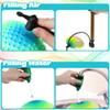 Hiboom Swimming Pool Football, 9.6 Inch PVC Rainbow Colorful Waterproof Football for Boy Girl, Swimming Pool Diving Toys for Underwater Game Party, Outdoor Footballs Beach Games for Adults and Family view 4