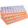 GUSTARIA Chinese Mahjong Set, with X-Large (1.5") 144 Numbered Melamine Green Tiles, 2 Spare Tiles, 6 Dice and a Wind Indicator, Carrying Travel Case with English Instruction, Mahjong Mat (Blue) view 3