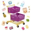 Our Generation BD35211Z Deluxe Shopping Basket Purple/Yellow & Food  Balanced Shopping for 46 cm Dolls with Functional Wheels  Children's Toys from 3 Years  45461 HCM Kinzel view 2