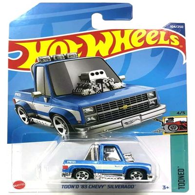 DieCast Hot Wheels Toon'd 83 Chevy Silverado, Tooned 4/5 [Blue] 104/250
