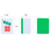 GUSTARIA Chinese Mahjong Set, with X-Large (1.5") 144 Numbered Melamine Green Tiles, 2 Spare Tiles, 6 Dice and a Wind Indicator, Carrying Travel Case with English Instruction, Mahjong Mat(Red) view 2