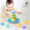 Bath Toys, Light Up Baby Pool Toy with LED Light Crocodile Spray Water Toy, Floating Wind Up Toys for 1 Year Old Boy Girl, New Born Baby Bathtub Water Toys, Preschool Toddler Pool Toys (Crocodile) view 4