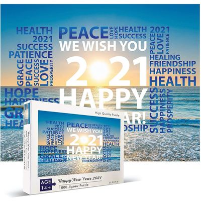 1000 Pieces Jigsaw Puzzle Ages 14+ 2021 Happy New Year - 27.5" x 19.6"