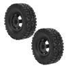 Hozee RC Car Tires and Wheels, 6WD 2.6" Wheel Rims & Rubber Tires Set, RC Monster Truck Wheel, Buggy Rubber Tires, Black Tires, Spare Tires for WPL B24 B36 1/16 RC Car Upgrade Parts view 3