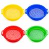 4E's Novelty Large Sand Sifter for Sandbox Beach 4 Pack - Sand Sifter for Shark Teeth, Rock, Plastic - Beach Toys, Sand Toys for Sandbox Kids & Toddlers view 1